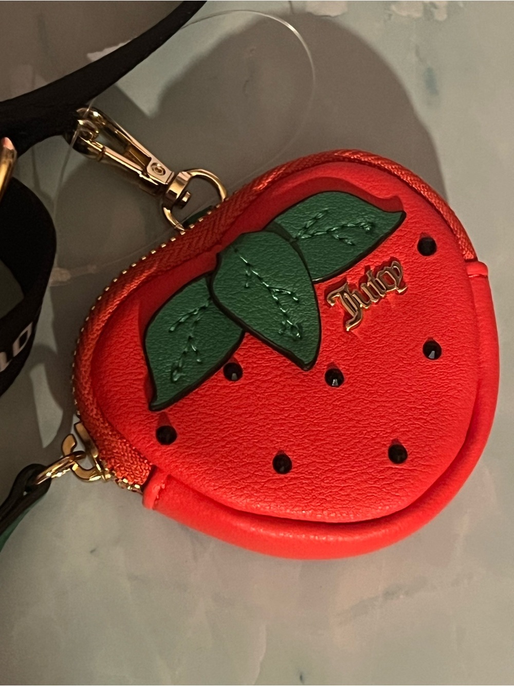 Juicy Couture Pink Strawberry Patch Tote with Branded Strap - Picture 7 of 7